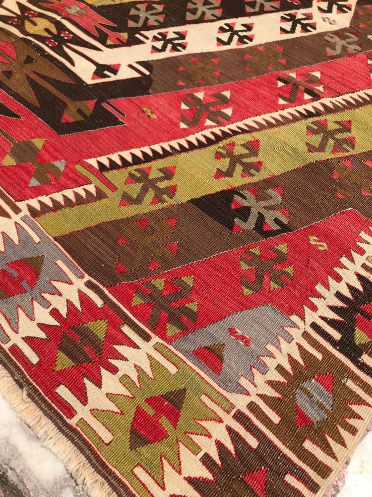 セミアンティークキリム/トルコキリム・コンヤ/約430×173cm - 手織り
