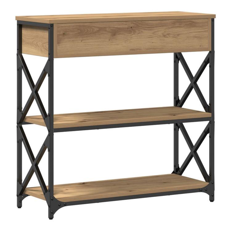 vidaXL コンソールテーブル アーティザンオーク 75x28x75 cm エンジニ