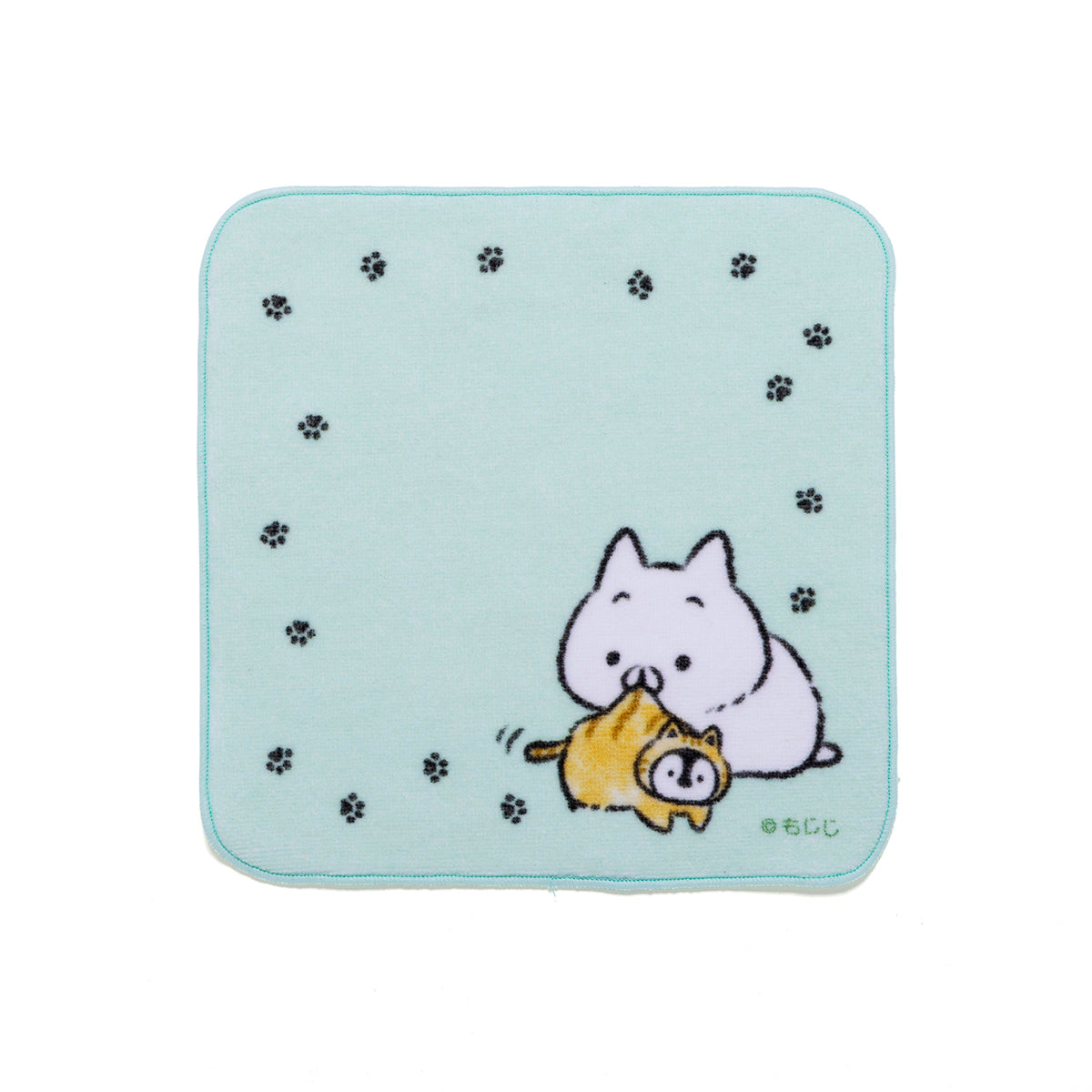 ハンカチタオル とらぺんちゃんをくわえたねこくん(ねこのしゅうかいじ