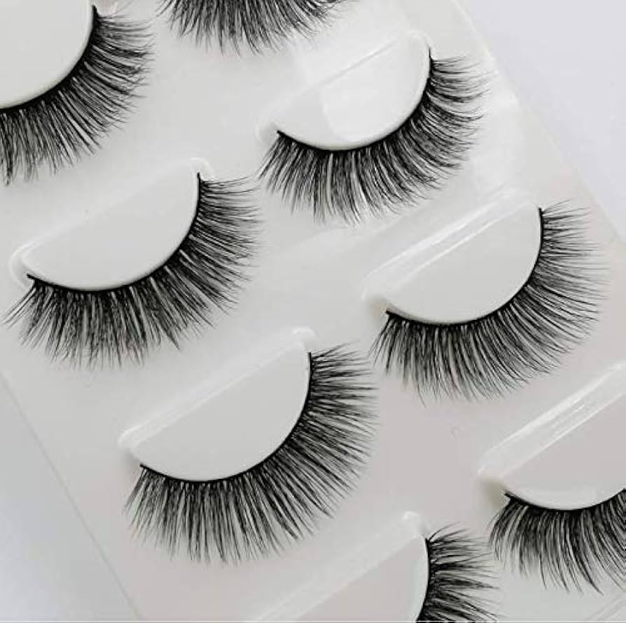 Amazon | 4ペア3Dミンクまつげ化粧ナチュラルつけまつげ ロングまつげ