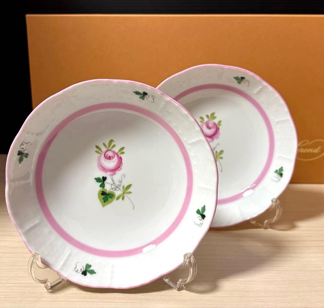 ヘレンド　ウィーンの薔薇 ピンク ボウル 皿 オリジナルボックス付属