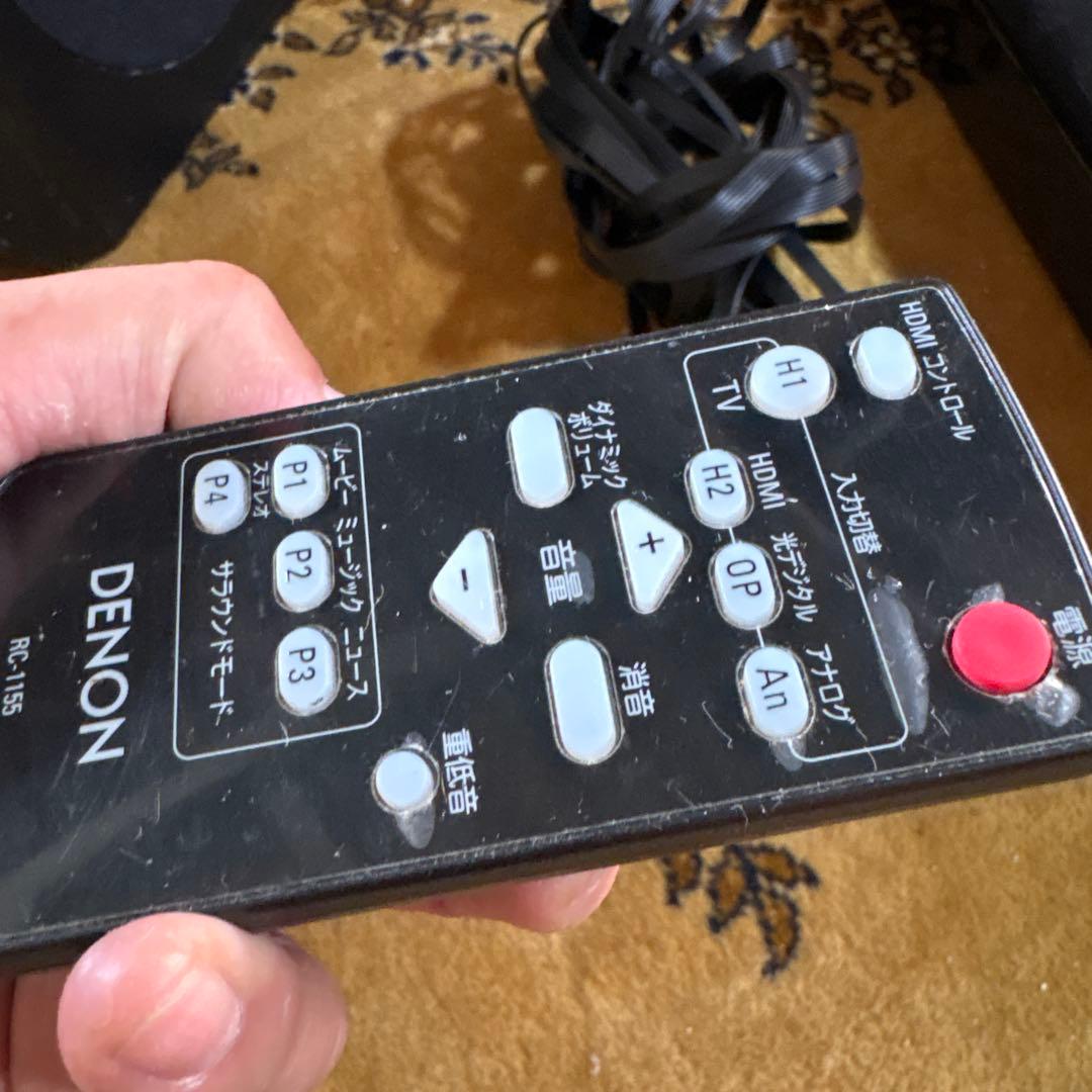 DENON DHT-S313 2組セット稼働品　サウンドバー リモコン1個