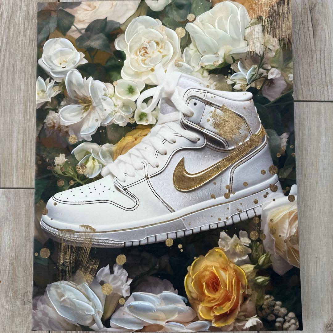 Nike Air Jordan 1 ホワイト/ゴールド★海外アート★ The Air Jordan 1 Retro HI OG “White / Metallic Gold” will be