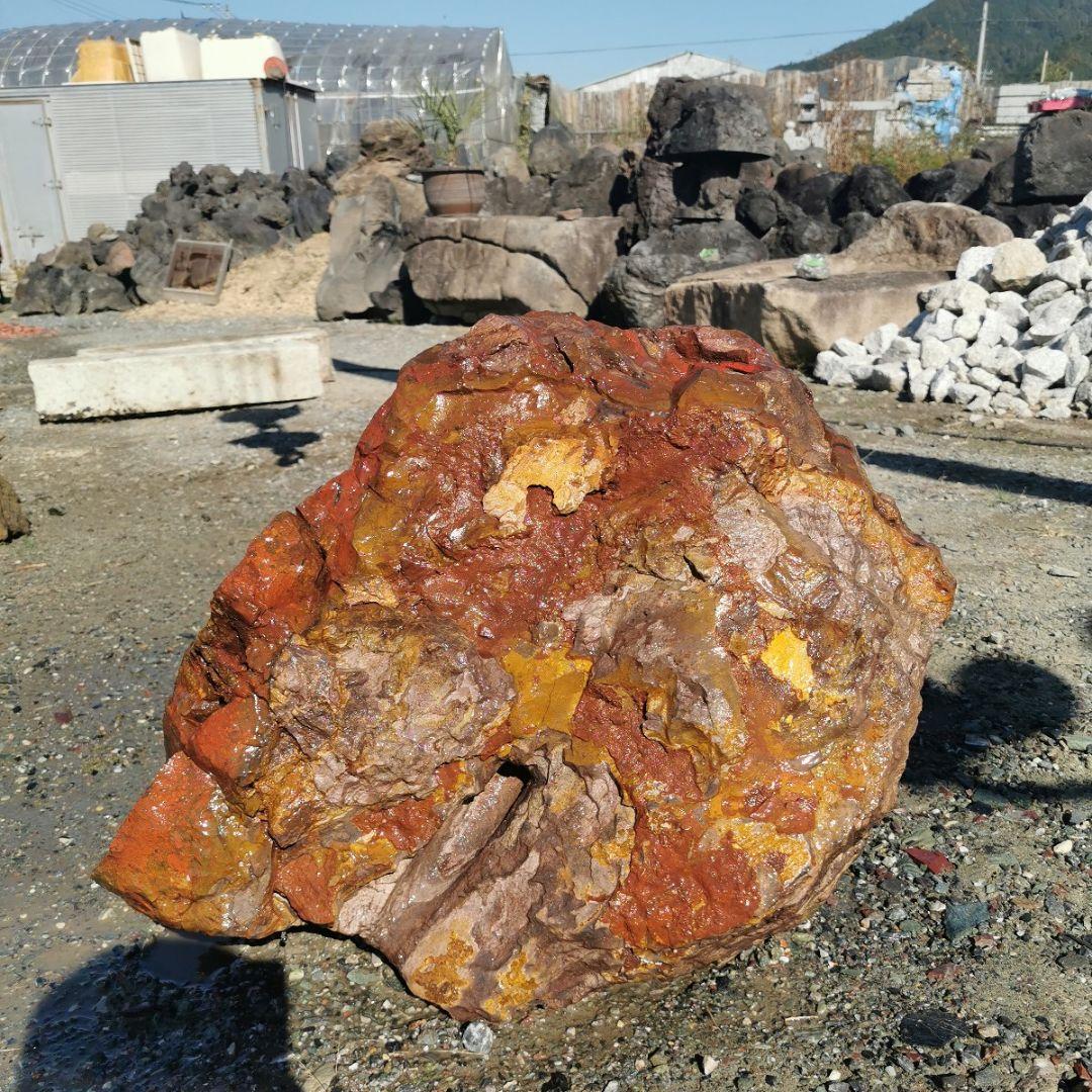 福島産　ジャスパー　108キロ　碧玉　庭石　石　鑑賞石　庭　ガーデニング