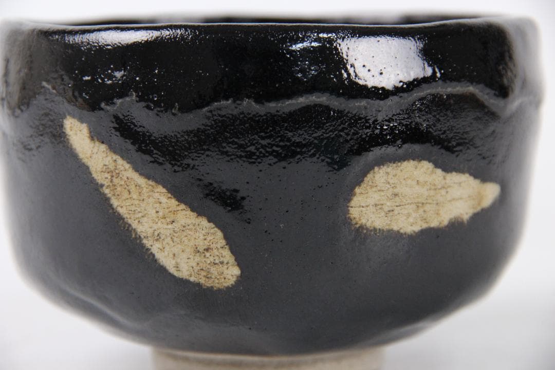 楽焼 服部幸楽 のんこう 千鳥写 黒楽 茶碗 大徳寺 細合