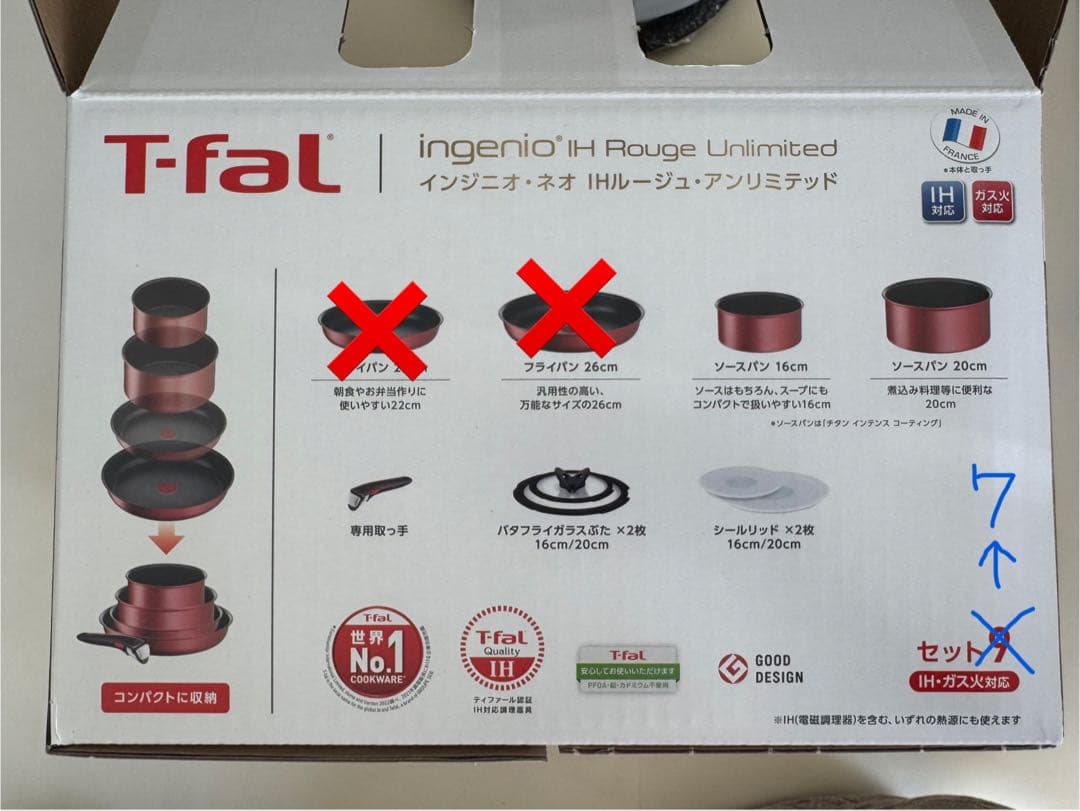 【新品未使用】T-fal インジニオ・ネオ IH ルージュ・アンリミテッド T-fal（ティファール） インジニオ・ネオ IHルージュ アンリミテッド