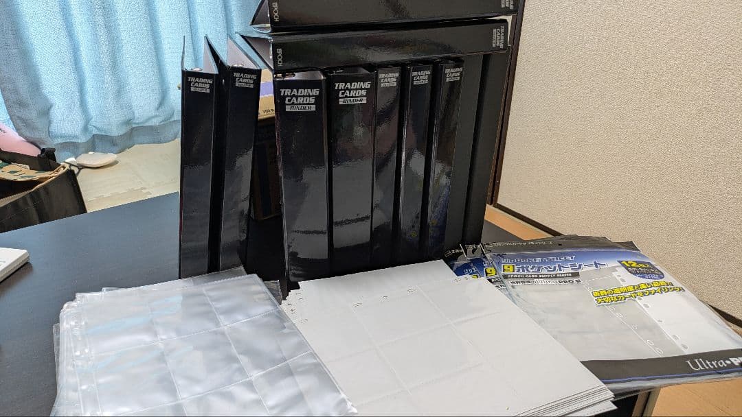 エポック社ホビーベース社バインダー11個　両面ポケットシート291枚未使用36枚 大事なカードを綺麗に保存！エポック社「トレーディングカード