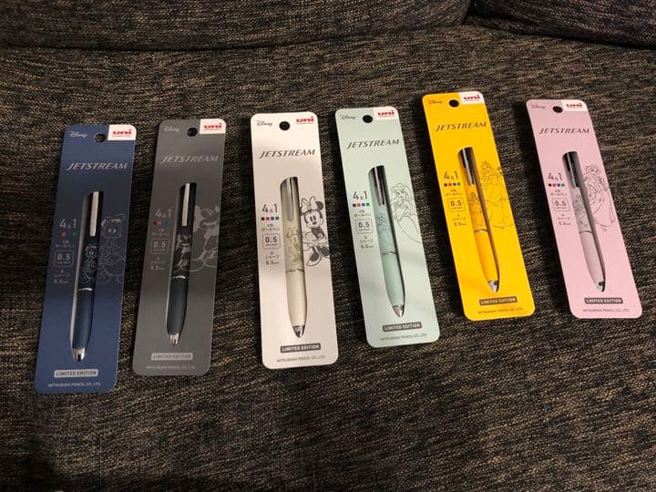 【限定生産】ディズニー　ジェットストリーム　4&1 ６本セット ジェットストリーム uni ジェットストリーム4&1 ディズニーモデル 0.5