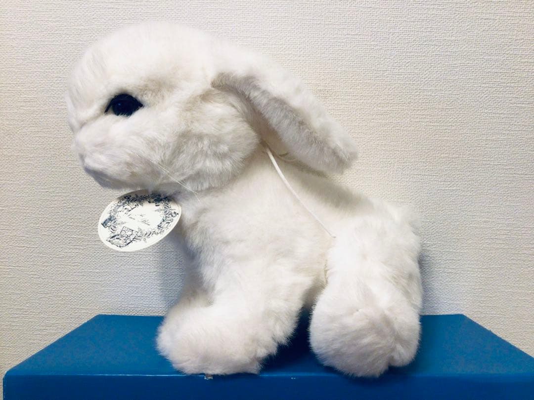 1970s 仏パリ老舗店購入 アンティーク 高貴 ぬいぐるみ 等身大 白うさぎ