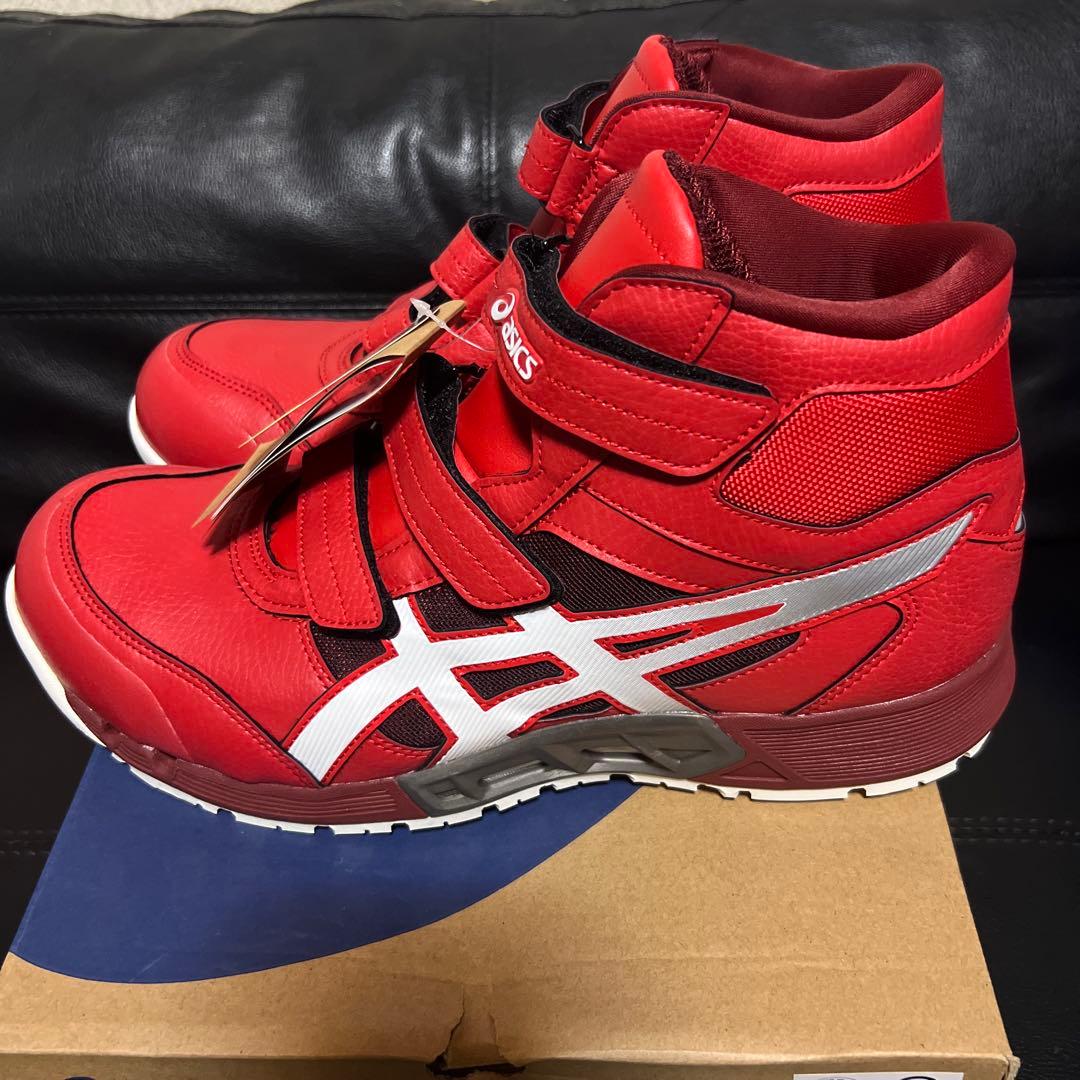 ASICS 安全靴 CP308 AC クラシックレッド×ホワイト 27.5㎝ ウィンジョブ ASICS CP308AC 600 クラシックレッド×ホワイト