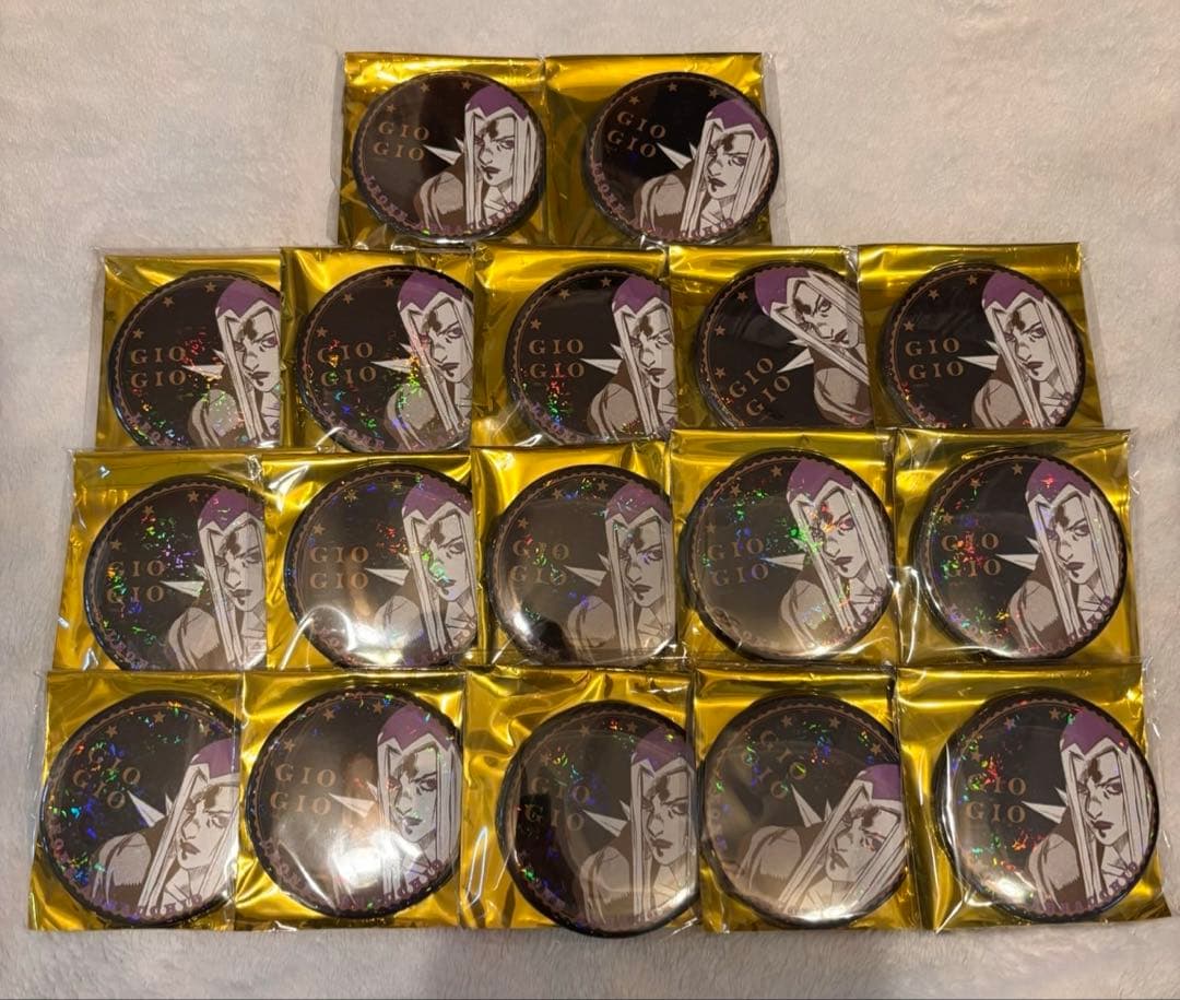 THE★JOJO WORLD ホログラム缶バッジ　アバッキオ 17点セット ジョジョの奇妙な冒険 ジョジョワールド アバッキオ ホログラム 缶