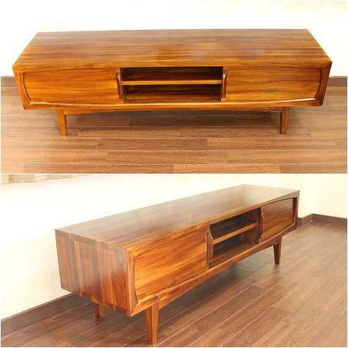 チーク材 チーク家具 無垢 TVボード テレビ台 AVボード ローボード 扉