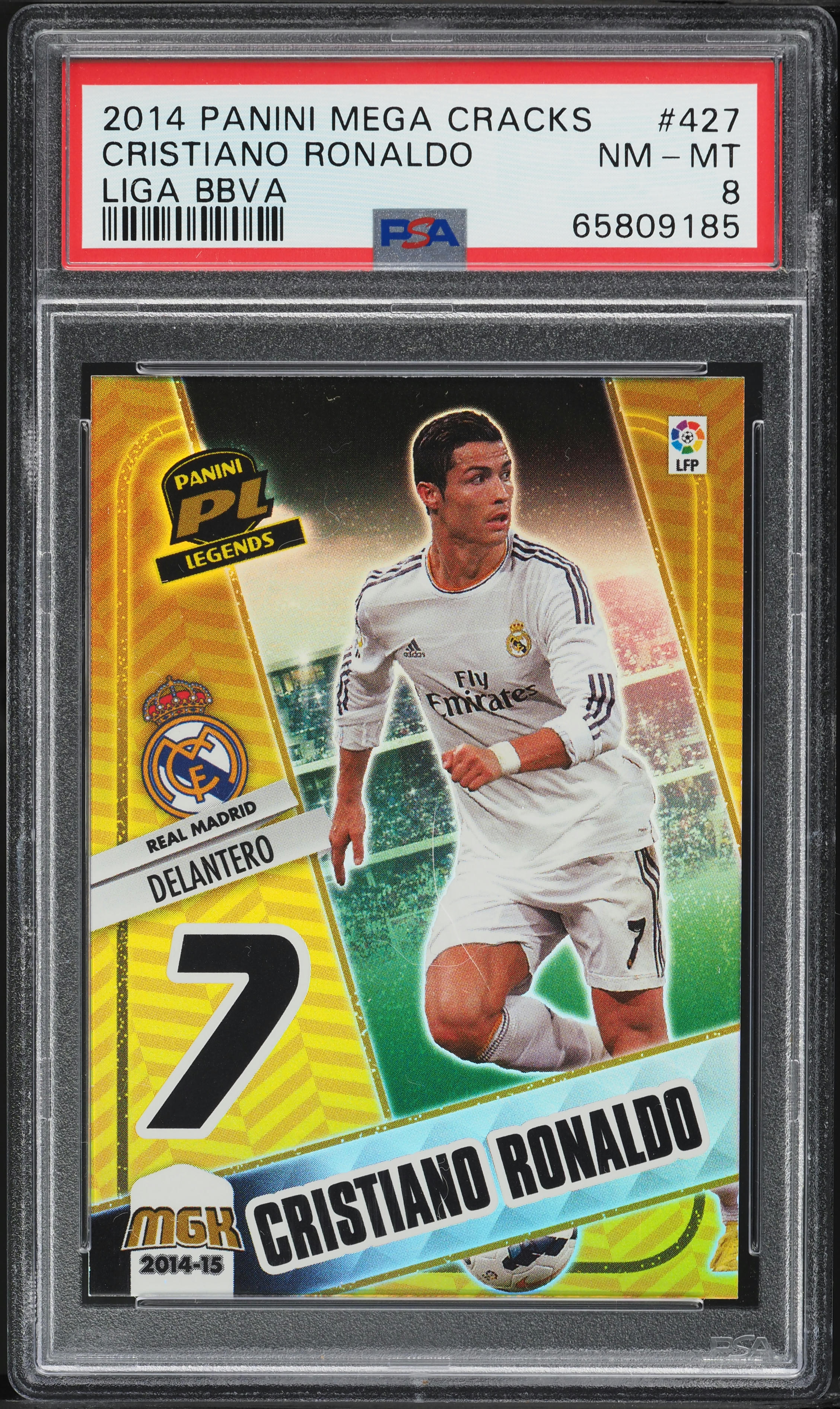 2014 Panini Mega Cracks Liga BBVA Cristiano Ronaldo #427 PSA 8 NM
